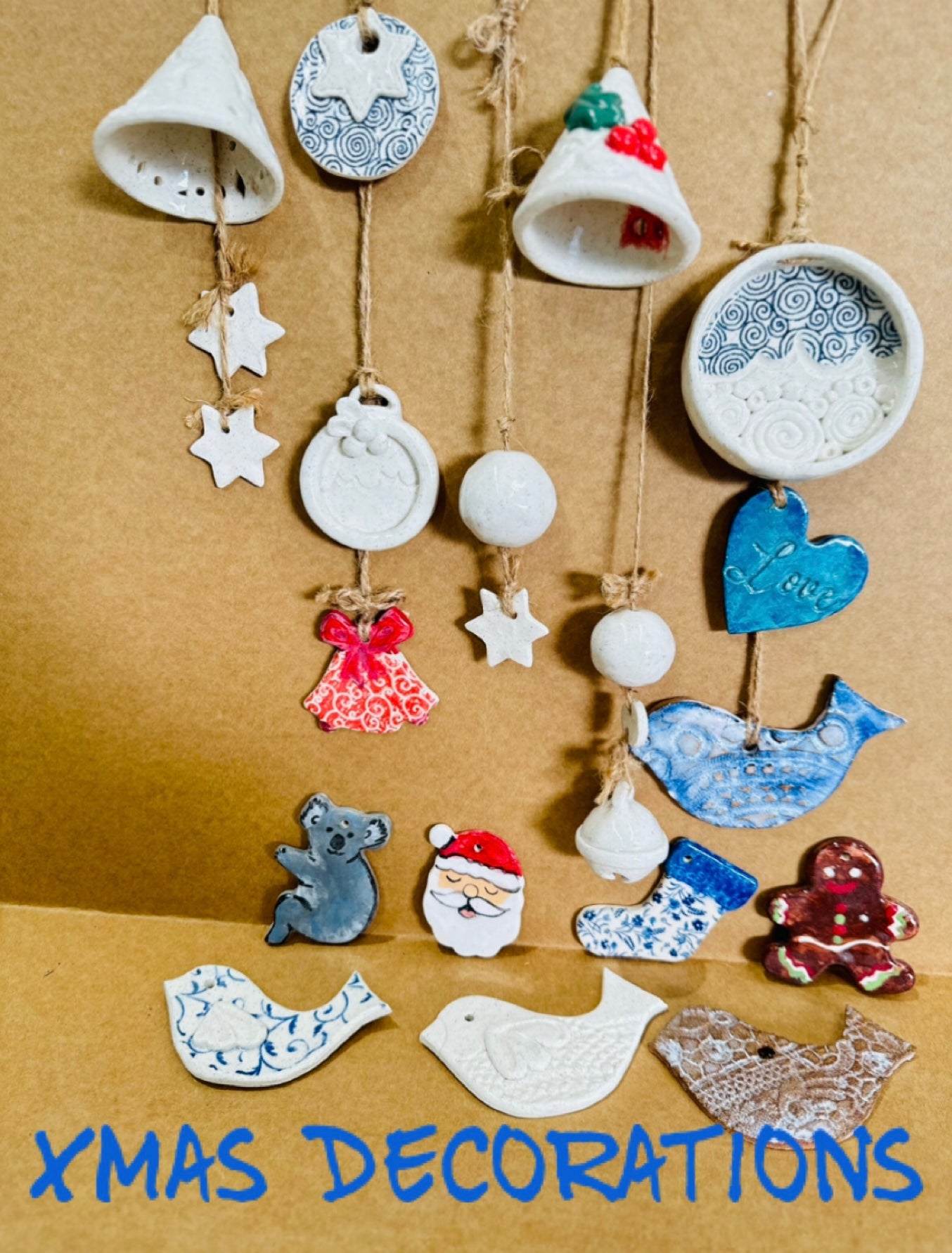 Christmas Pottery Workshop! Create your own Xmas Decorations. Sunday 17th November 10am - 12noon