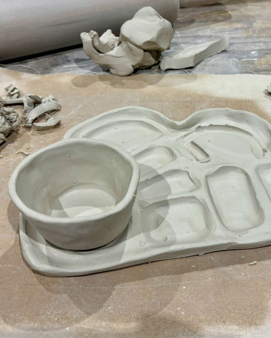 Friday 21st August 10am -12pm- Handbuilt Organic Ceramic Palette & Trinket Dish Workshop