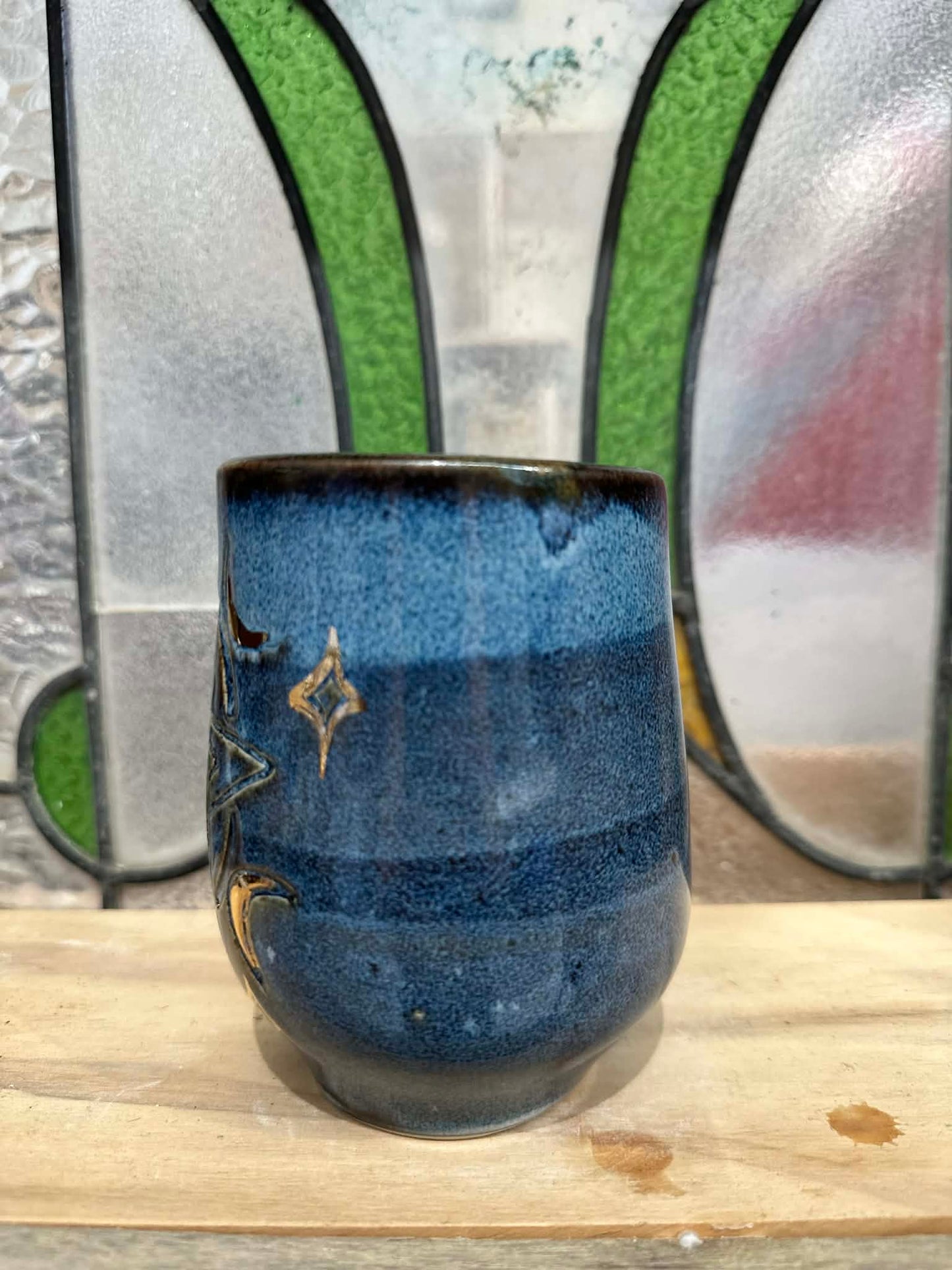 Pentagram Mug - Labradorite Crystal