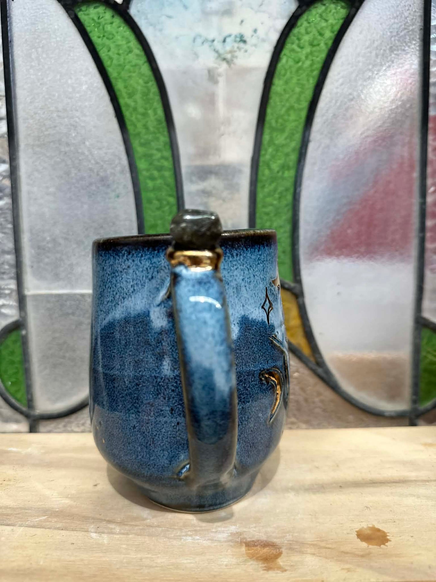 Pentagram Mug - Labradorite Crystal
