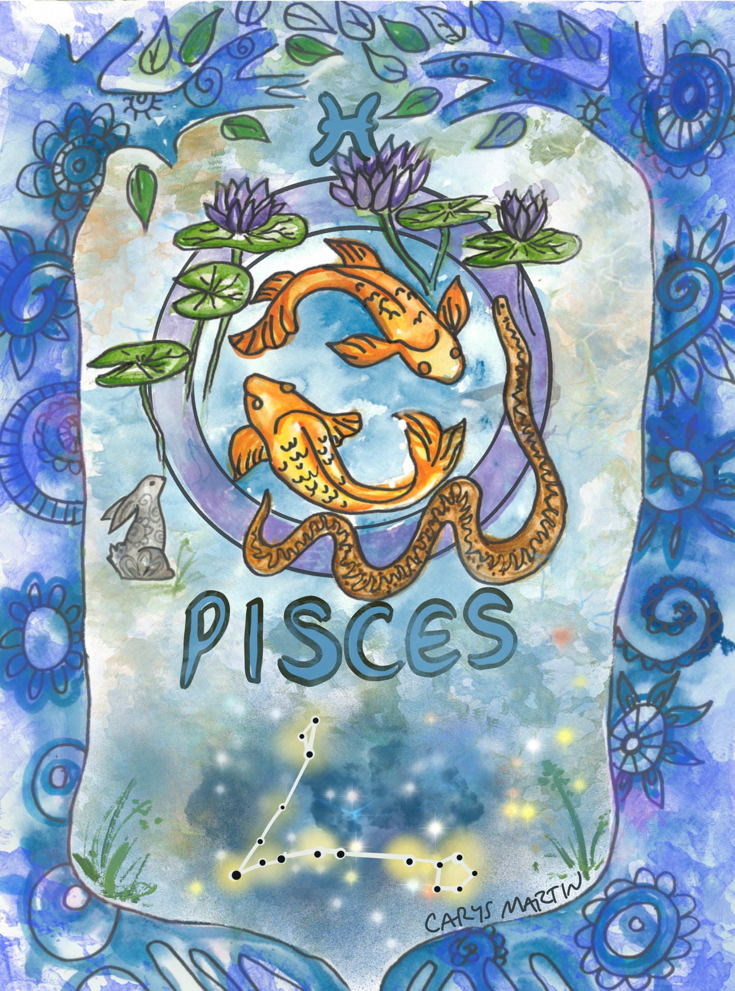 70% off -Zodiac Print and Card