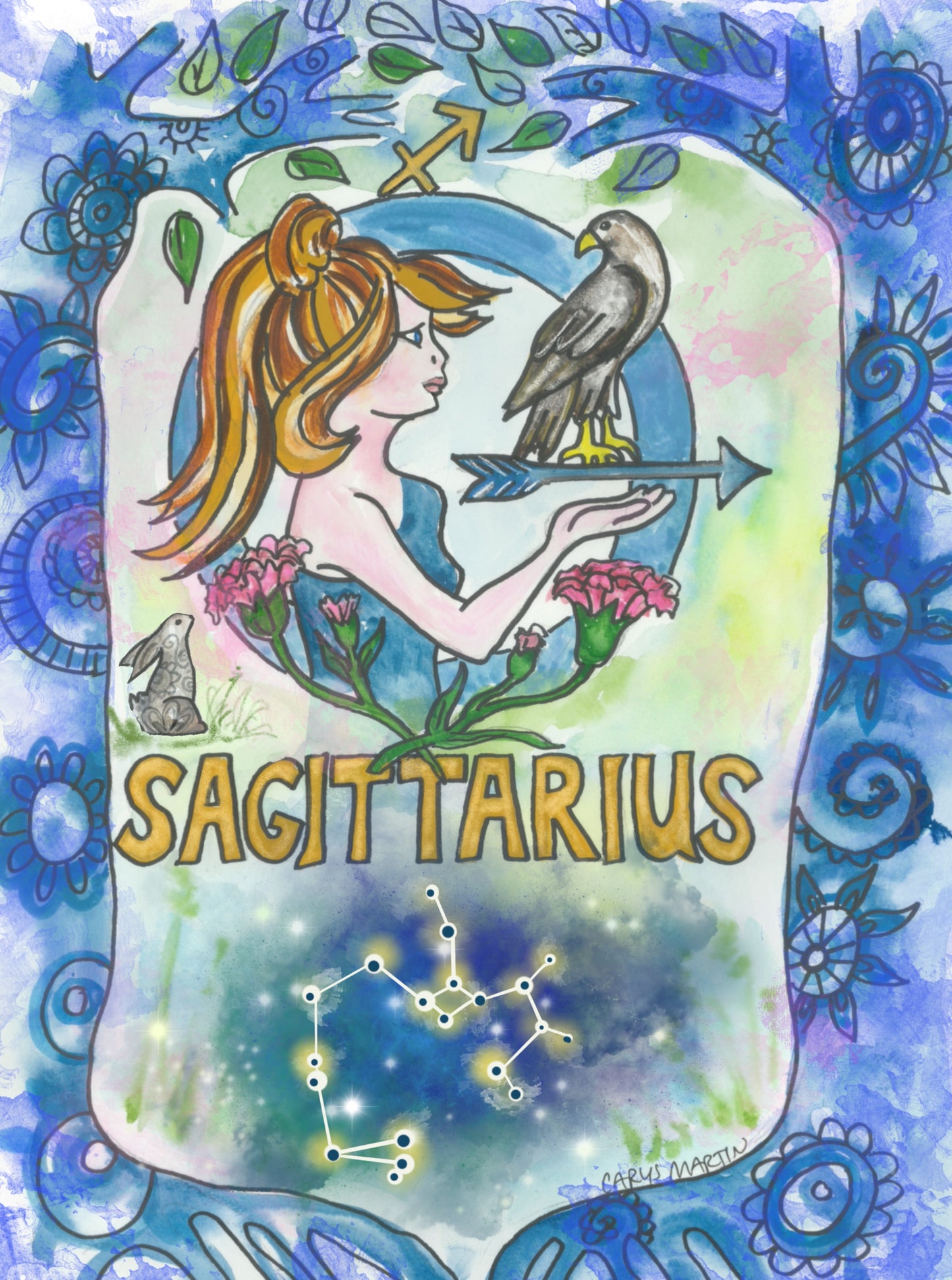 70% off -Zodiac Print and Card