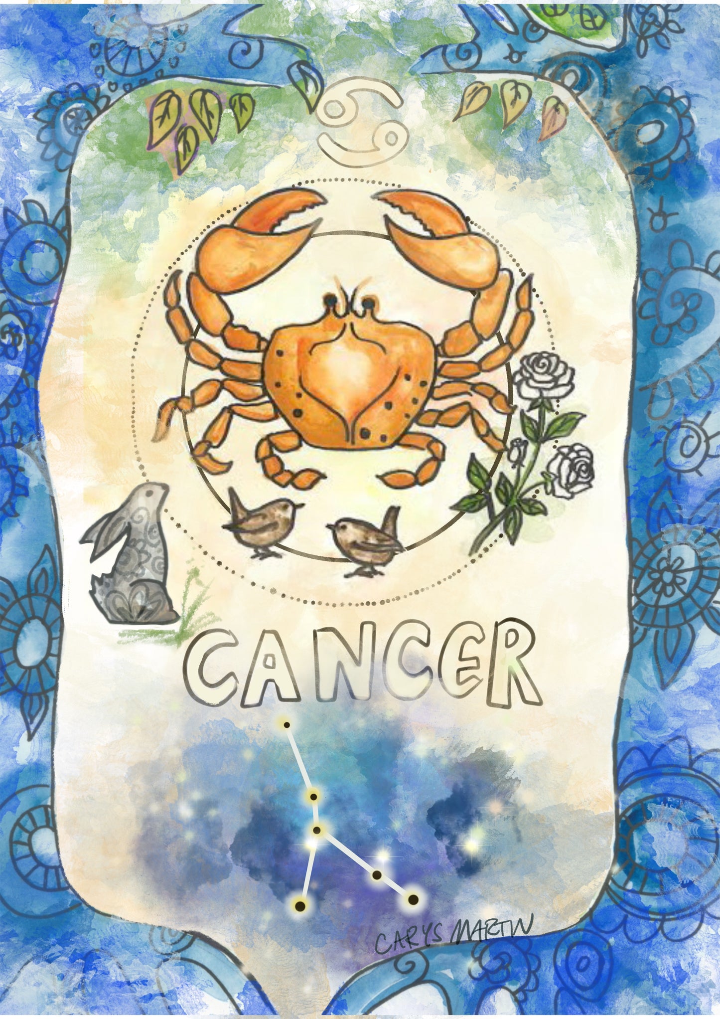 70% off -Zodiac Print and Card