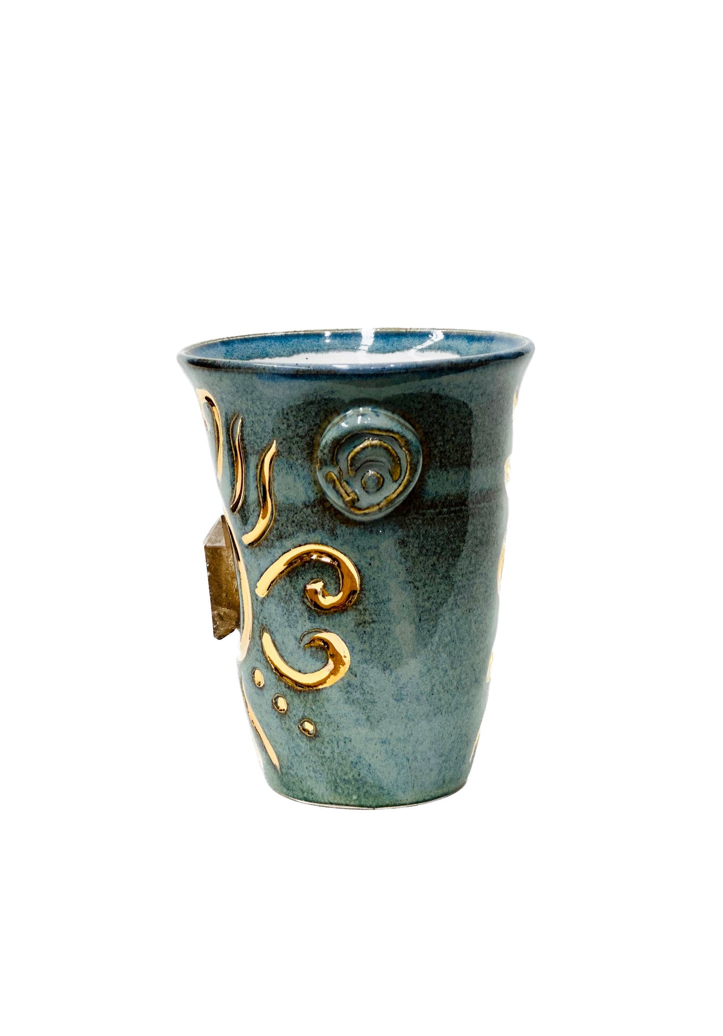 Smokey Quartz Crystal Cup Holding Cup