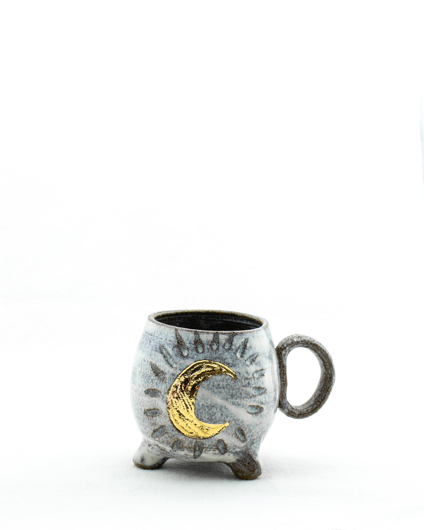 Sacred Full Moon - Sun and Moon Ceramic Cup with feet