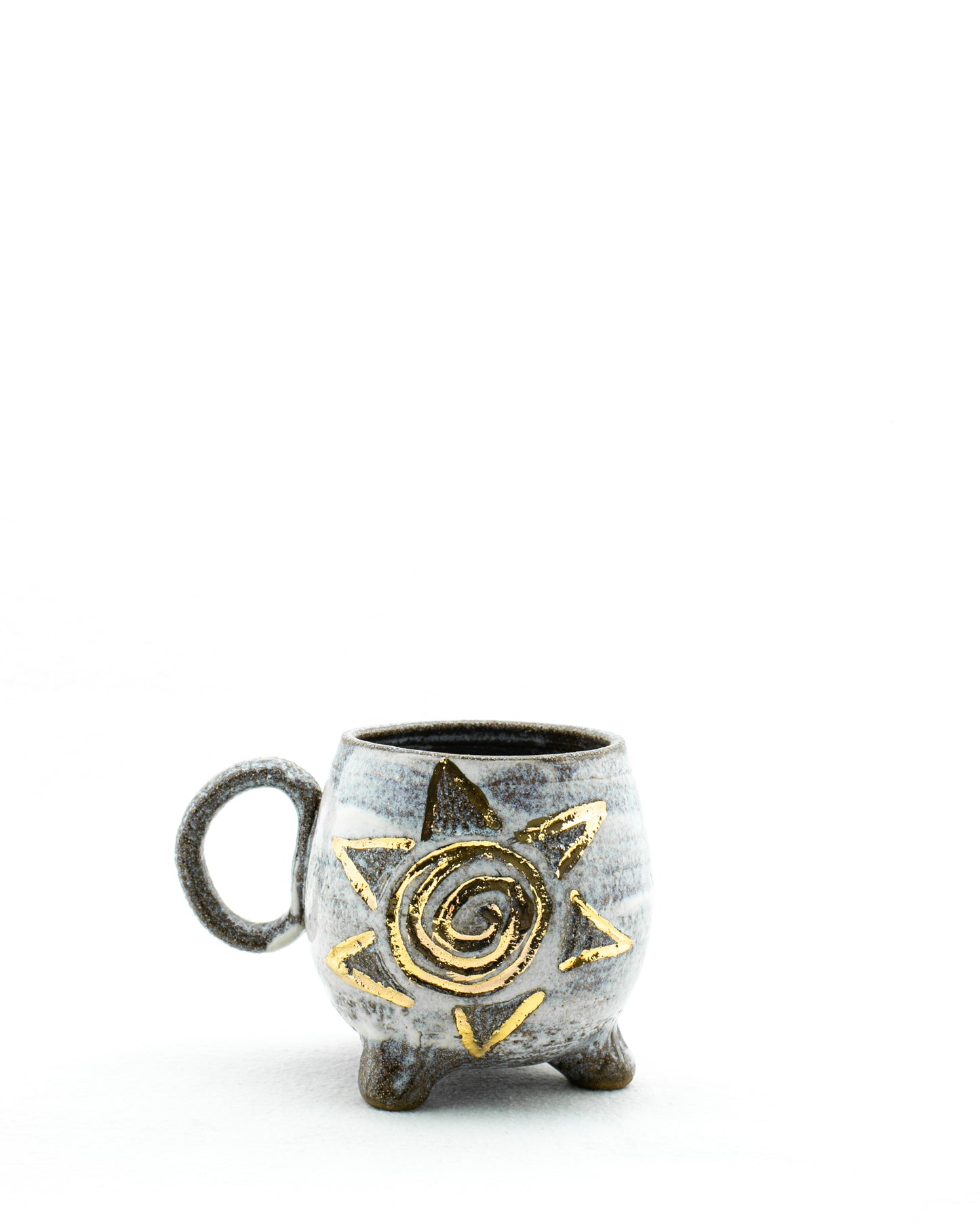 Sacred Full Moon - Sun and Moon Ceramic Cup with feet