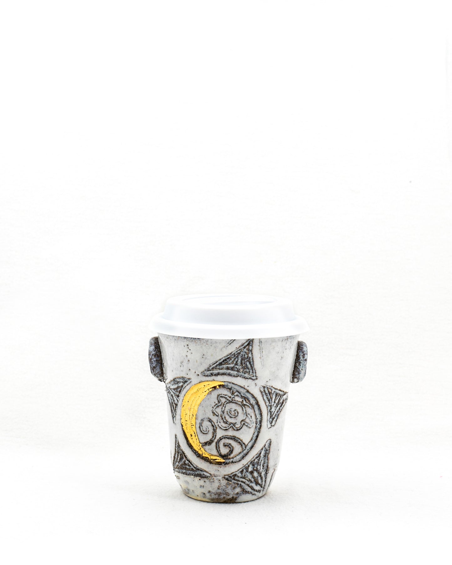 Sacred Full Moon - Crescent Moon Ceramic Holding Cup
