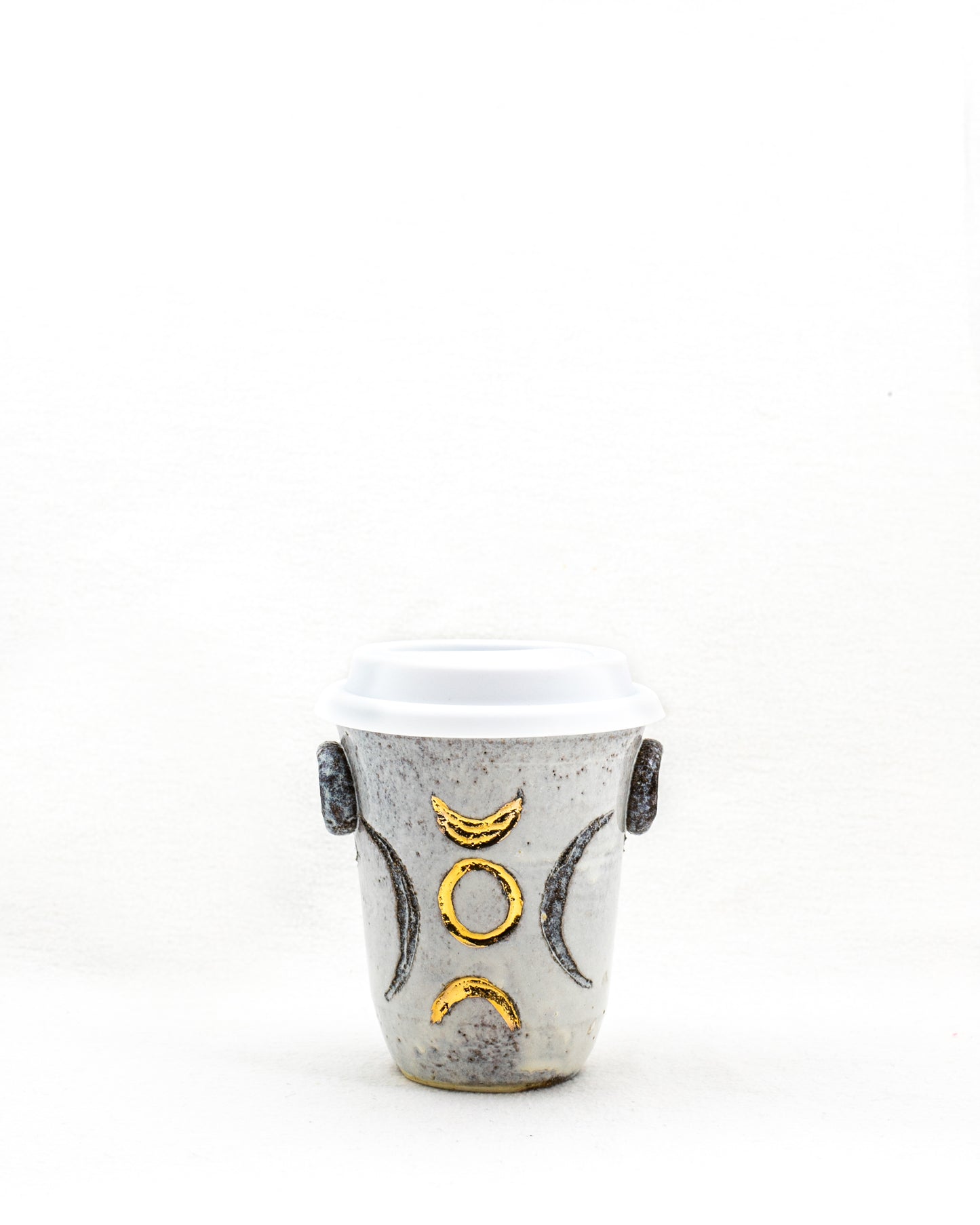 Sacred Full Moon - Crescent Moon Ceramic Holding Cup