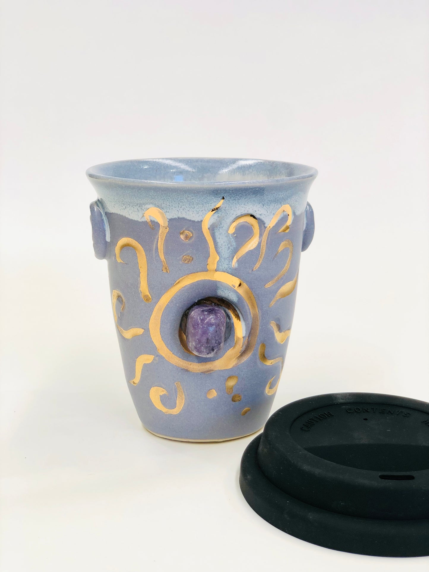 Lepidolite Crystal Cup Holding Cup