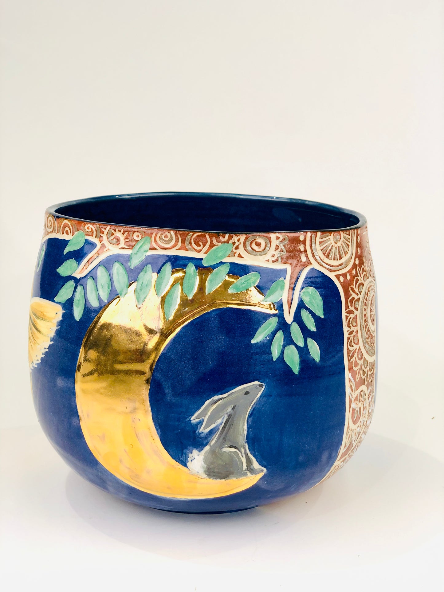 SOLSTICE SURPRISE - 50% off at checkout - Guardian Owl, Fox and Rabbit Large Bowl