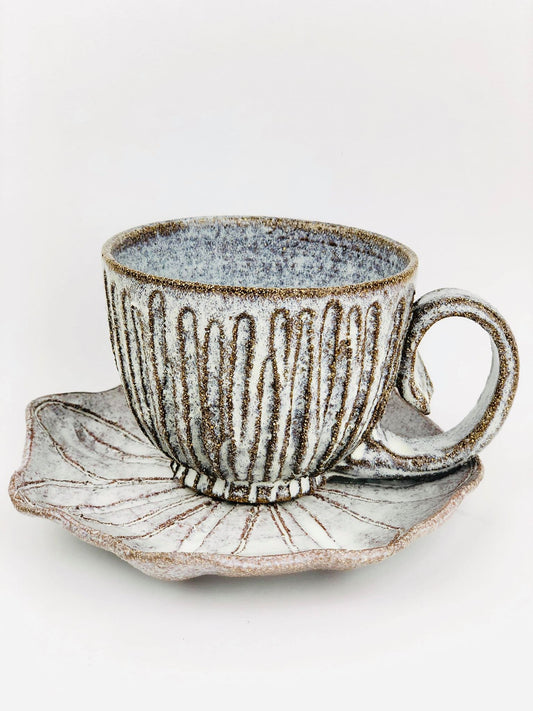 Poppy Seed Head Cup and Saucer